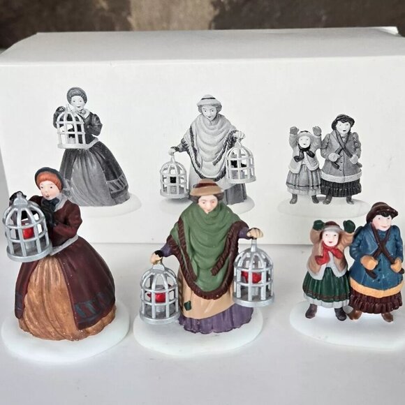 Dept 56 The Bird Seller set of 3 in box - Picture 1 of 6